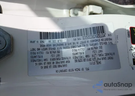 2011 Mazda Cx-9 Sport z USA, uszkodzony, nr VIN JM3TB2BV0B0329206